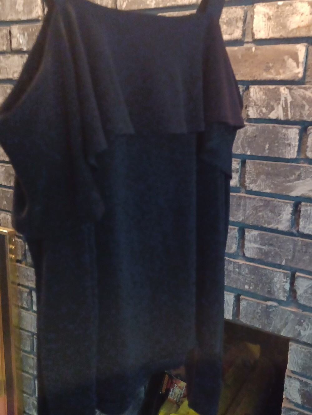 Banana Republic Black Ruffle-Front Mini Top